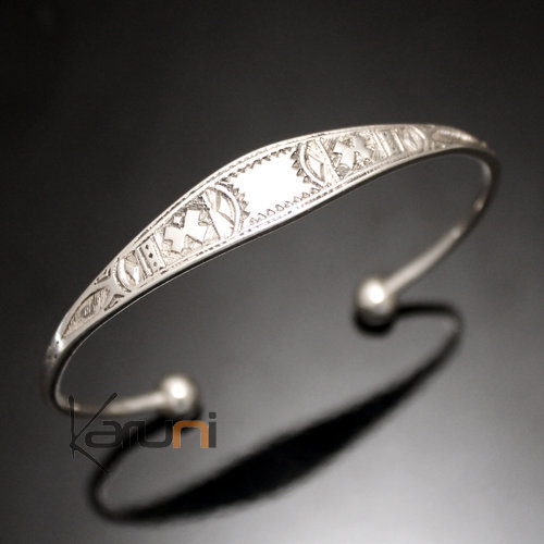 Bracelet en argent large Gravé Homme/Femme 25