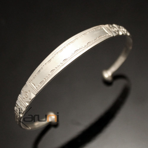 Bracelet en argent large Gravé Homme/Femme 28