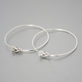 Bijoux Ethniques Touareg Boucles d'oreilles Croles en argent 10 Tesibit 2,5 cm