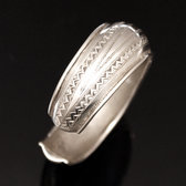 Bijoux Touareg Ethniques Bracelet en Argent large bomb grav 05 b
