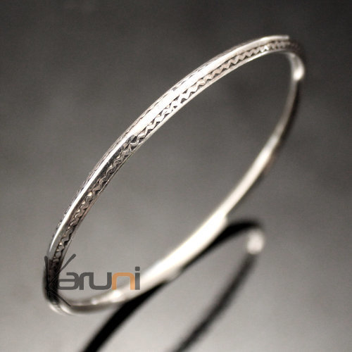 Bracelet Jonc En Argent 11 Epais gravé