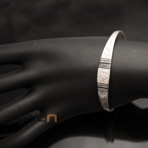 Bracelet en Argent Large Ebène Homme/Femme 10