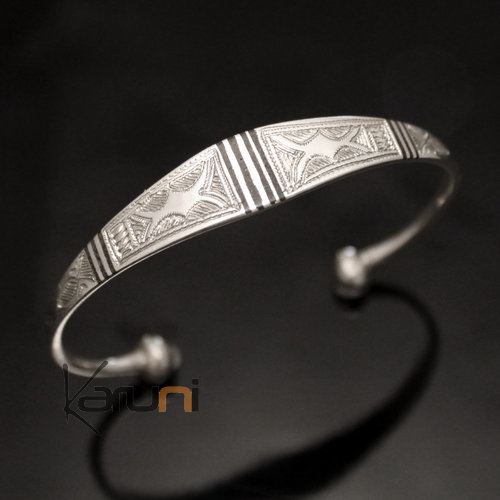 Bracelet en Argent Large Ebène Homme/Femme 11