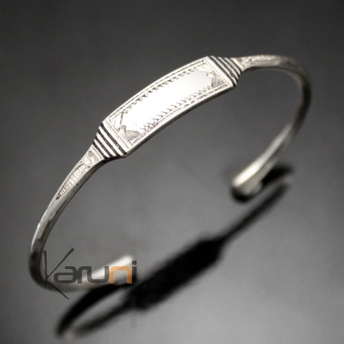 Bijoux Touareg Ethniques Bracelet Gourmette en Argent Homme/Femme 13