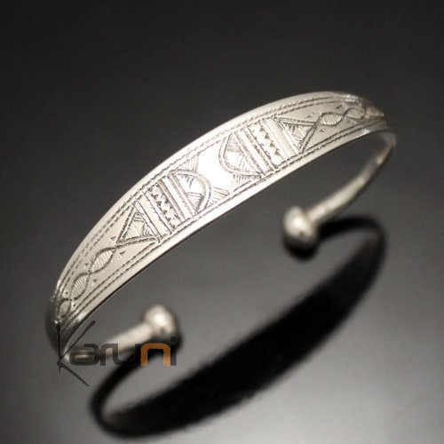 Bracelet en argent large Gravé Homme/Femme 31