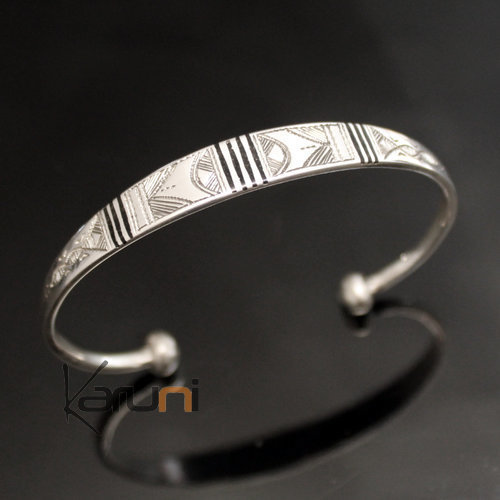 Bracelet en Argent Large Ebène Homme/Femme 13