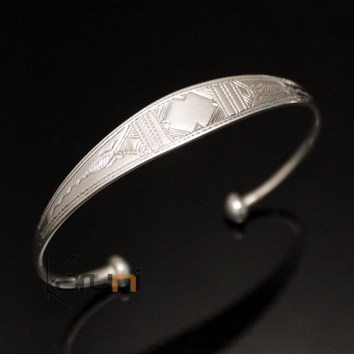 Bracelet en argent large Gravé Homme/Femme 33