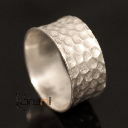 Bijoux Touareg Ethniques Bague Anneau Alliance argent homme/femme 06 Martele Inspiration Karuni