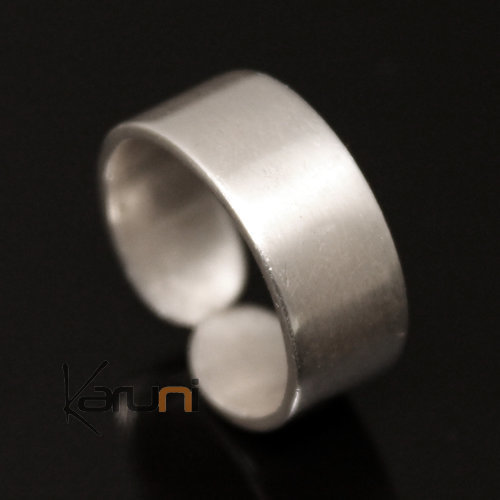 Bague Anneau Alliance en Argent homme/femme Lisse Réglable inspiration KARUNI