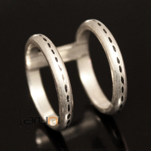 Bague en Argent double anneau Tige 01 Design Inspiration Karuni