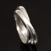 Bague or top double anneau