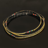 Bijoux Ethniques Bracelets Africains Très Fins Plastique Homme/Femme/Enfant Lot 3 Jaune Bracelet Africain