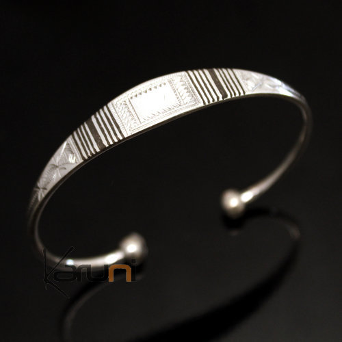 Bracelet en Argent Large Ebène Homme/Femme 15