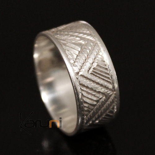 Bijoux Touareg Ethniques Argent Bague Anneau Alliance homme-femme semi-large 15