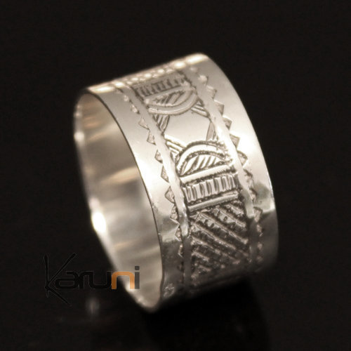 Bijoux Touareg Ethniques Argent Bague Anneau Alliance homme-femme semi-large 14