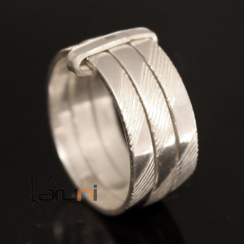 Bijoux Touareg Ethniques Bague Anneau en Argent 3 anneaux Homme Femme 04 Ray