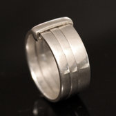 Bijoux Touareg Ethniques Bague Anneau en Argent 3 anneaux Homme Femme 07 Lisse