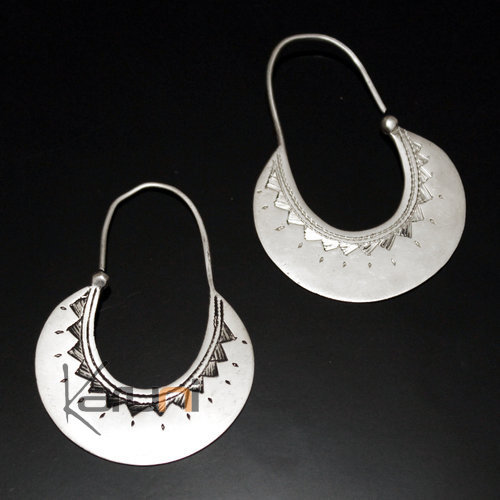 Boucles d'Oreilles Croles en Argent 29 Plates Graves 3 cm