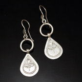 Bijoux Touareg Ethniques Boucles d'oreilles en Argent 11 Anneau Pendant Goutte