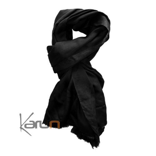 Cheche Touareg Foulard Echarpe Coton Homme/Femme Noir Vritable Niger