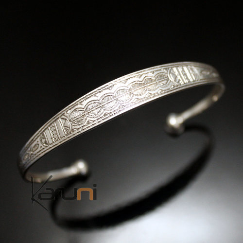 Bracelet en argent large Gravé Homme/Femme 35