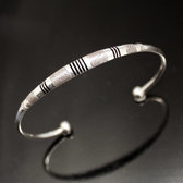 Bijoux Touareg Ethniques Bracelet en Argent et Ebne Rond Homme/Femme 07