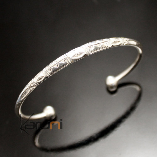 Bijoux Touareg Ethniques Bracelet en Argent Angle Homme/Femme 11 Grav