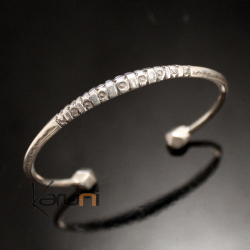 Bijoux Touareg Ethniques Bracelet en Argent Angle Homme/Femme 12 Grav