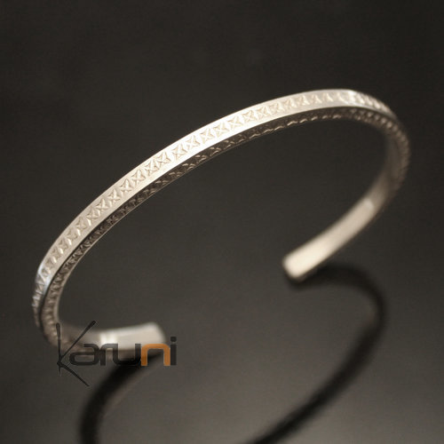 Bracelet en argent Carré Gravé Homme/Femme 03 Design