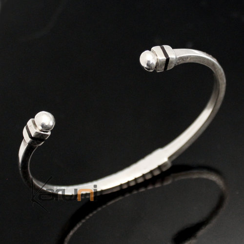 Bijoux Touareg Ethniques Bracelet en Argent et Ebne Carr Design Homme/Femme 01 c