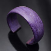 Bijoux Touareg Ethniques Bracelet en Cuir Large 11 Violet
