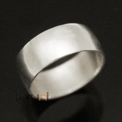 Bijoux Touareg Ethniques Bague Anneau Alliance argent homme/femme 10 Bande Lisse Inspiration Karuni