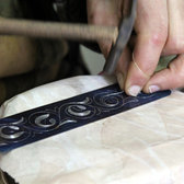 Bijoux Ethniques Orientaux Berb�res Bague Damasquin�e en Acier et Argent Massif R�glable Filigranes Homme/Femme 03 Maroc Meknes c