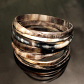 Bijoux Ethniques Touareg Bracelet en Corne 24 Jonc Fin Noir b