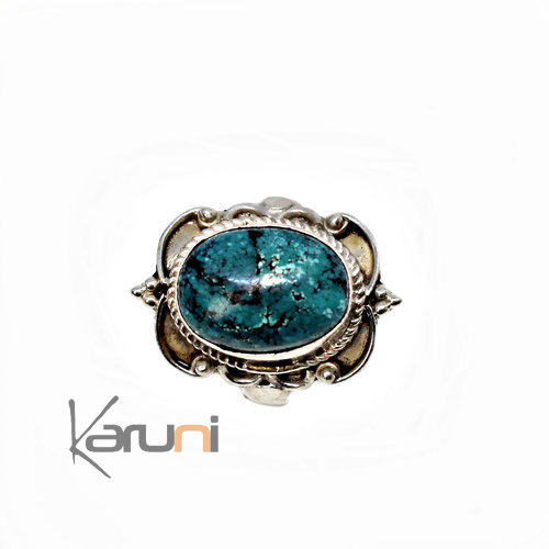 Bague argent turquoise