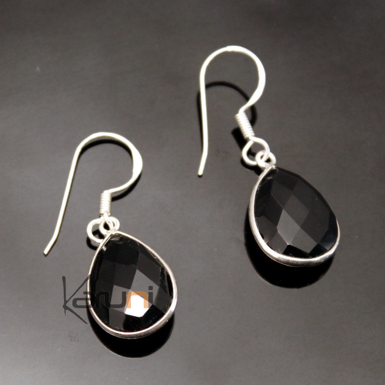 Boucles D'oreilles Pendantes En Argent 925 Avec Tanzanite Naturelle - Fait Main En Inde, Pierre Ovale