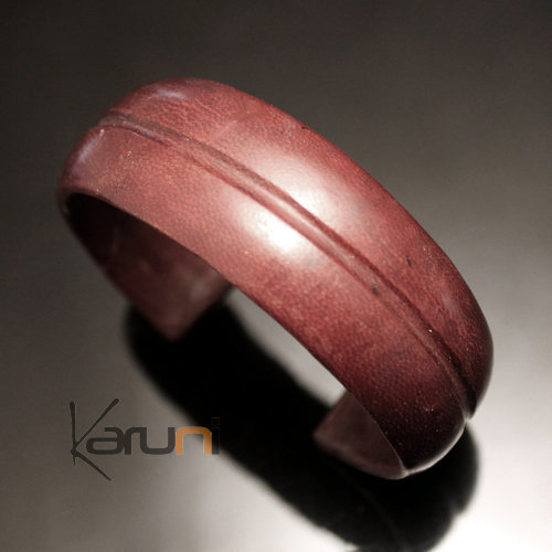 Bracelet en Cuir Large 14 Marron Ligne