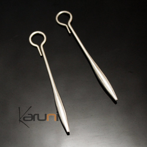 Boucles d'oreilles en Argent 133 Fuseau Fin Design Karuni