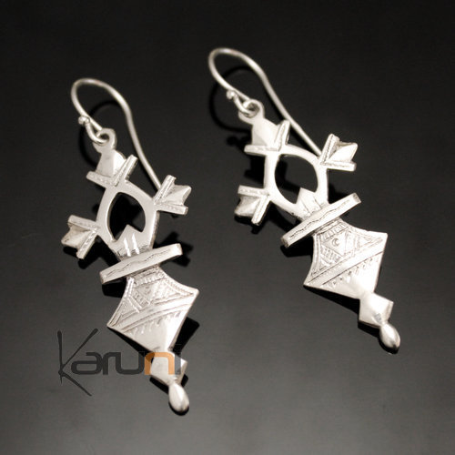 Boucles d'oreilles en Argent 153 Croix du Sud de Takadea Niger Style