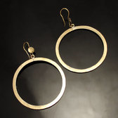 Bijoux Ethniques Africains Boucles d'Oreilles Peul Fulani Mali 134 Bronze Dor Cercle