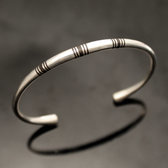 Bijoux Touareg Ethniques Bracelet en Argent et Ebne Rond Homme/Femme 09