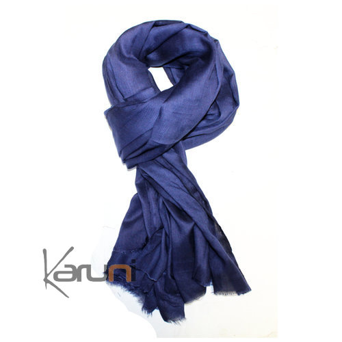 Cheche Touareg Foulard Echarpe Coton Homme/Femme Bleu Foncé Véritable Niger