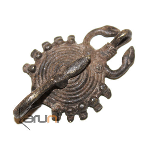 Art Dogon Africain Bronze Pendentif Amulette Sculpture Mali Décoration ethnique Afrique 04 Scorpion