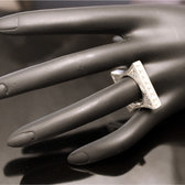 Bague argent massif carre