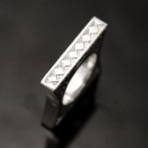 Bague argent massif carre