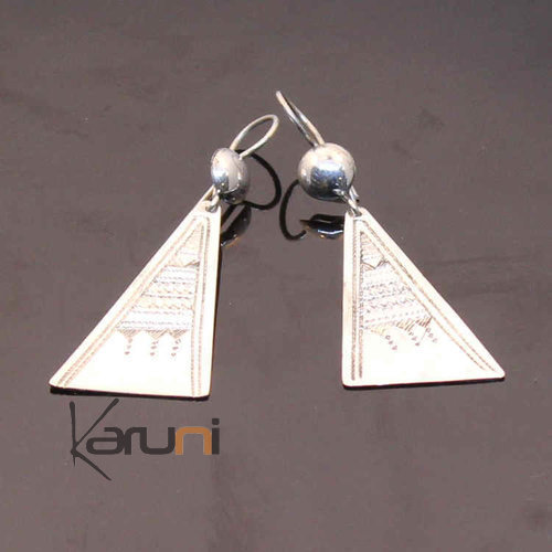 Boucles d'oreilles  Argent gravé 25