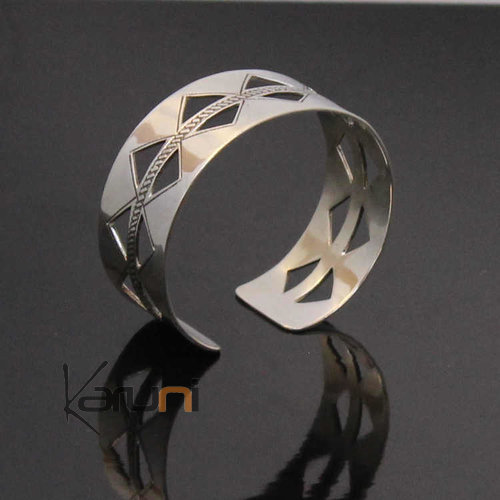 Bracelet Argent Exception Ethnique Homme Femme Gravé E01