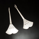 Bijoux Touareg Ethniques Boucles d'oreilles en Argent 39 Tige Shat-Shat Lotus Design