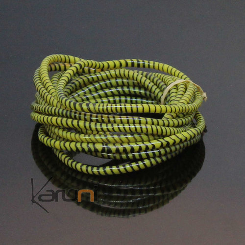 Bracelets JOKKO en Plastique Recyclé Homme Femme Enfant 02 Jaune Noir (x12)