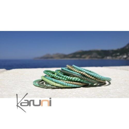 Bracelets JOKKO en Plastique Recyclé Vert pale (x12)